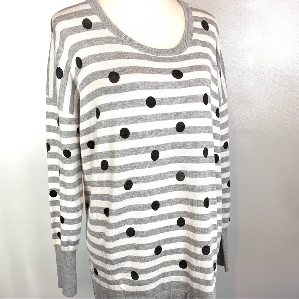 👉 Lane Bryant pullover sweater Stripes & Dots